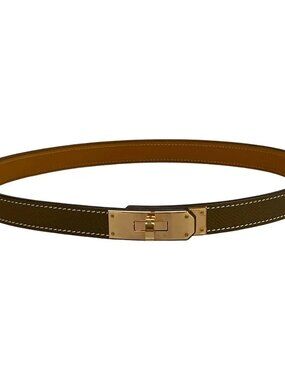 Hermes Leather Cotton Contrast Belt Sleeveless 36 Ancre belt buckle & Contrast reversible leather strap 32 mm  main image 2